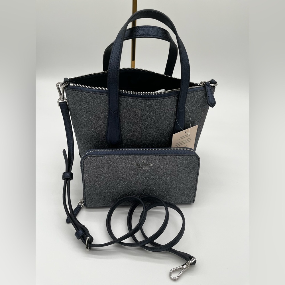 Kate Spade Glitter Satchel in Dusk Navy 💙 - Picture 2 of 4